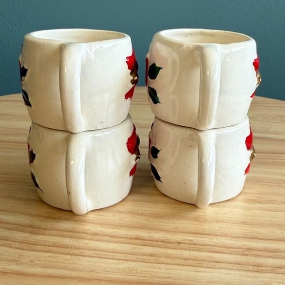 Vintage Capri of Phila Christmas Mini Candle Holder Mugs Holiday Designs 1950's - Picture 4 of 9